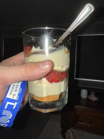 Overnight oats with Biscoff spread, 30g protein